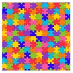 Autism Jigsaw Puzzle Large Satin Scarf (Square)