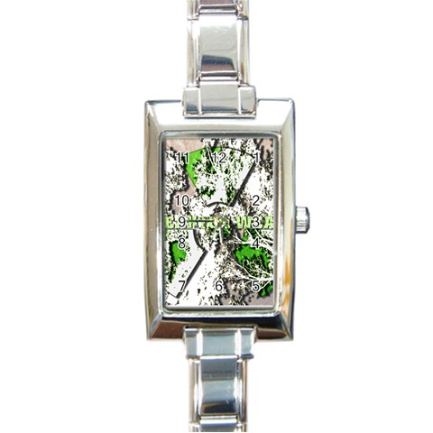 radiocative Rectangular Italian Charm Watch from ArtsNow.com Front