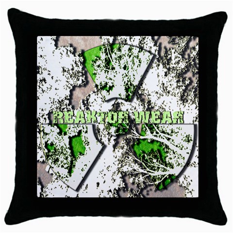 radiocative Throw Pillow Case (Black) from ArtsNow.com Front