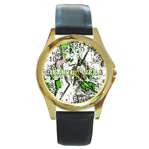 radiocative Round Gold Metal Watch from ArtsNow.com Front