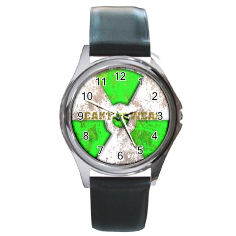 radiocative 3 Round Metal Watch from ArtsNow.com Front