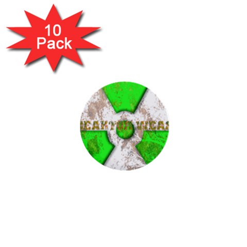 radiocative 3 1  Mini Button (10 pack)  from ArtsNow.com Front
