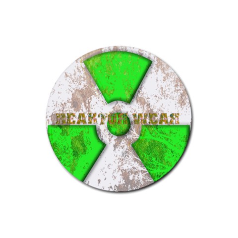 radiocative 3 Rubber Round Coaster (4 pack) from ArtsNow.com Front
