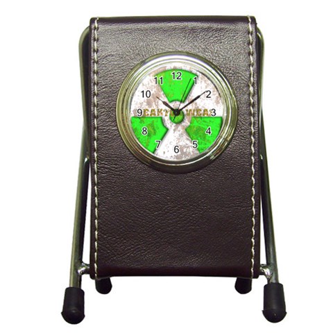 radiocative 3 Pen Holder Desk Clock from ArtsNow.com Front