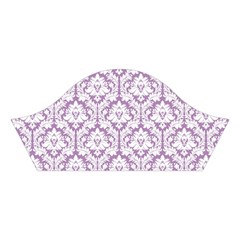 Lilac Damask Pattern Cotton Crop Top from ArtsNow.com Right Sleeve