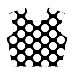 Black And White Polkadot Cotton Crop Top from ArtsNow.com Front