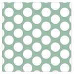 Jade Green Polkadot Large Satin Scarf (Square)