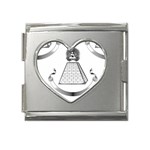 Illuminati Mega Link Heart Italian Charm (18mm)