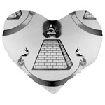 Illuminati Large 19  Premium Flano Heart Shape Cushion