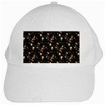 Black Gold Stars White Cap
