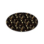 Black Gold Stars Sticker Oval (10 pack)