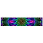 Star Of Leaves, Abstract Magenta Green Forest Flano Scarf (Small) Star Of Leaves, Abstract Magenta Green Forest Flano Scarf (Small)