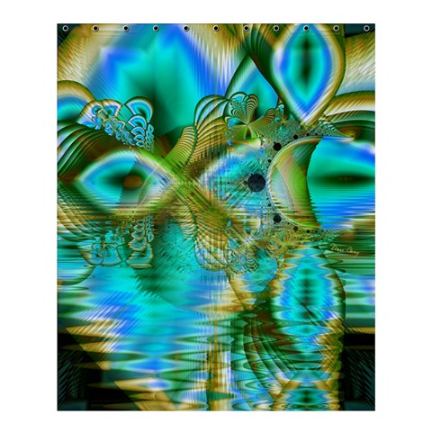 Crystal Gold Peacock, Abstract Mystical Lake Shower Curtain 60  x 72  (Medium)  from ArtsNow.com 60 x72  Curtain