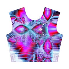 Crystal Northern Lights Palace, Abstract Ice  Cotton Crop Top from ArtsNow.com Front