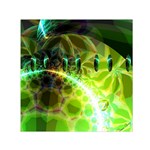 Dawn Of Time, Abstract Lime & Gold Emerge Small Satin Scarf (Square) Dawn Of Time, Abstract Lime & Gold Emerge Small Satin Scarf (Square)
