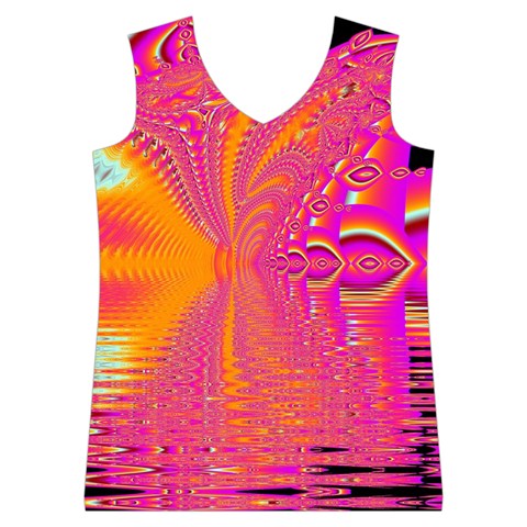Magenta Boardwalk Carnival, Abstract Ocean Shimmer Women s Basketball Tank Top from ArtsNow.com Front