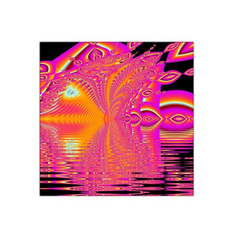 Magenta Boardwalk Carnival, Abstract Ocean Shimmer Satin Bandana Scarf from ArtsNow.com Front