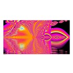 Magenta Boardwalk Carnival, Abstract Ocean Shimmer Satin Shawl Magenta Boardwalk Carnival, Abstract Ocean Shimmer Satin Shawl
