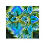 Mystical Spring, Abstract Crystal Renewal Small Satin Scarf (Square)