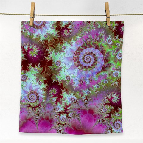 Raspberry Lime Delighraspberry Lime Delight, Abstract Ferris Wheel Face Towel from ArtsNow.com Front
