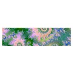 Rose Apple Green Dreams, Abstract Water Garden Satin Scarf (Oblong)