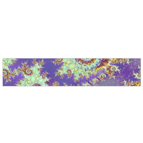 Sea Shell Spiral, Abstract Violet Cyan Stars Flano Scarf (Small) from ArtsNow.com Front