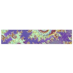 Sea Shell Spiral, Abstract Violet Cyan Stars Flano Scarf (Small) from ArtsNow.com Back