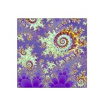 Sea Shell Spiral, Abstract Violet Cyan Stars Satin Bandana Scarf Sea Shell Spiral, Abstract Violet Cyan Stars Satin Bandana Scarf