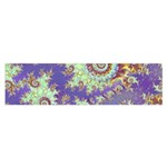 Sea Shell Spiral, Abstract Violet Cyan Stars Satin Scarf (Oblong)