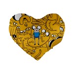 Adventure Time Cover Standard 16  Premium Heart Shape Cushion 