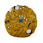 Adventure Time Cover Standard 15  Premium Flano Round Cushion 