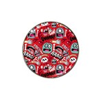 Agghh Pattern Hat Clip Ball Marker (4 pack)