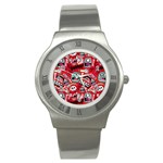 Agghh Pattern Stainless Steel Watch