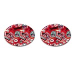 Agghh Pattern Cufflinks (Oval)