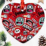 Agghh Pattern Heart Ornament (Two Sides)