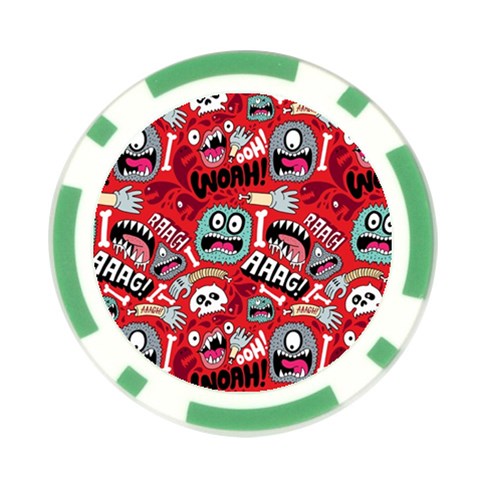 Agghh Pattern Poker Chip Card Guard (10 pack) from ArtsNow.com Front