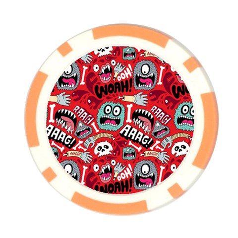 Agghh Pattern Poker Chip Card Guard (10 pack) from ArtsNow.com Front