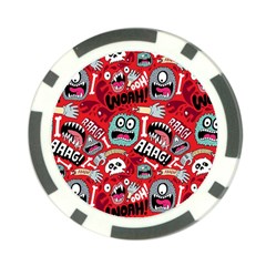 Agghh Pattern Poker Chip Card Guard (10 pack) from ArtsNow.com Front