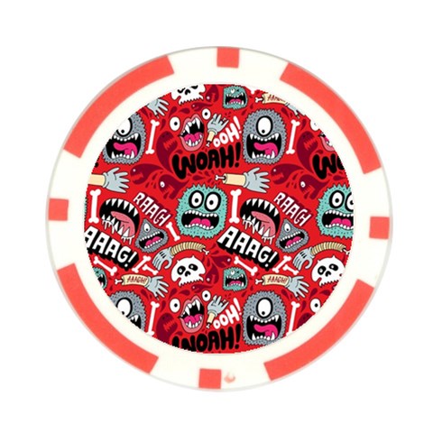 Agghh Pattern Poker Chip Card Guard (10 pack) from ArtsNow.com Back