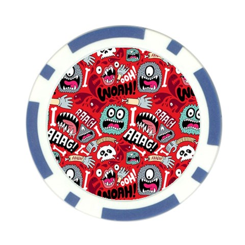 Agghh Pattern Poker Chip Card Guard (10 pack) from ArtsNow.com Back