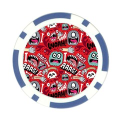 Agghh Pattern Poker Chip Card Guard (10 pack) from ArtsNow.com Back