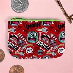 Agghh Pattern Mini Coin Purse from ArtsNow.com Front