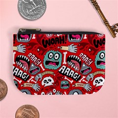 Agghh Pattern Mini Coin Purse from ArtsNow.com Front