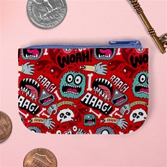 Agghh Pattern Mini Coin Purse from ArtsNow.com Back