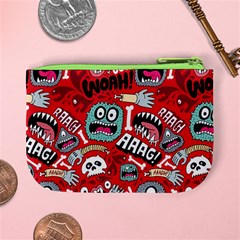 Agghh Pattern Mini Coin Purse from ArtsNow.com Back