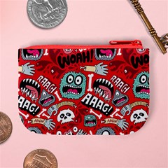 Agghh Pattern Mini Coin Purse from ArtsNow.com Back