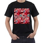 Agghh Pattern Men s T-Shirt (Black)