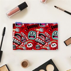 Agghh Pattern Cosmetic Bag (Small) from ArtsNow.com Front