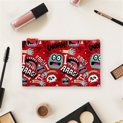 Agghh Pattern Cosmetic Bag (Small) from ArtsNow.com Front