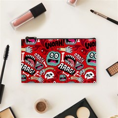 Agghh Pattern Cosmetic Bag (Small) from ArtsNow.com Front